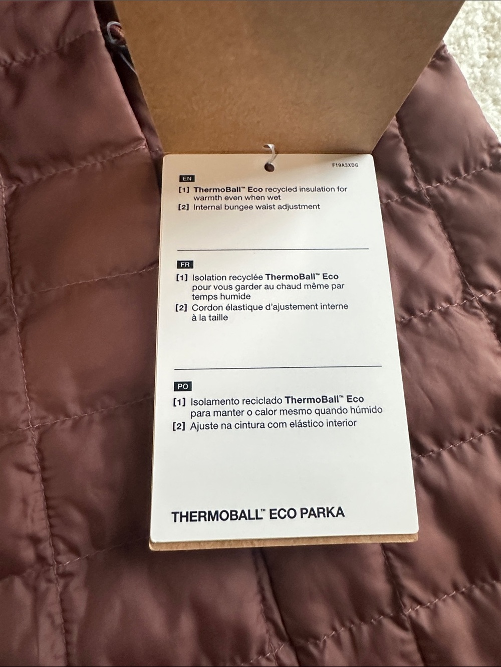 The North Face Women's Hooded Quilted Long Puffer Jacket - Mauve Brown - Picture 8 of 11